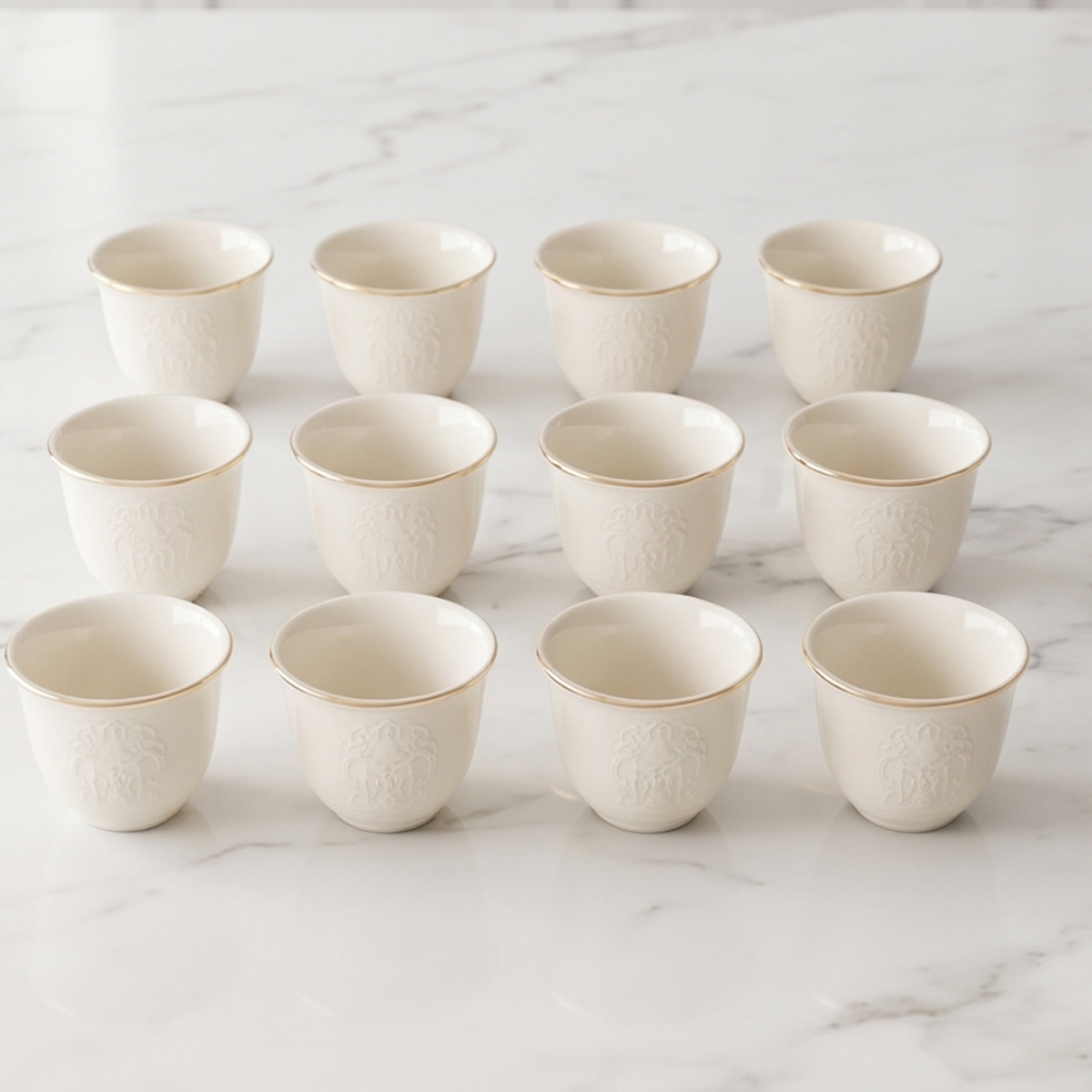 Porcelain Cawa Cups 12 Pieces