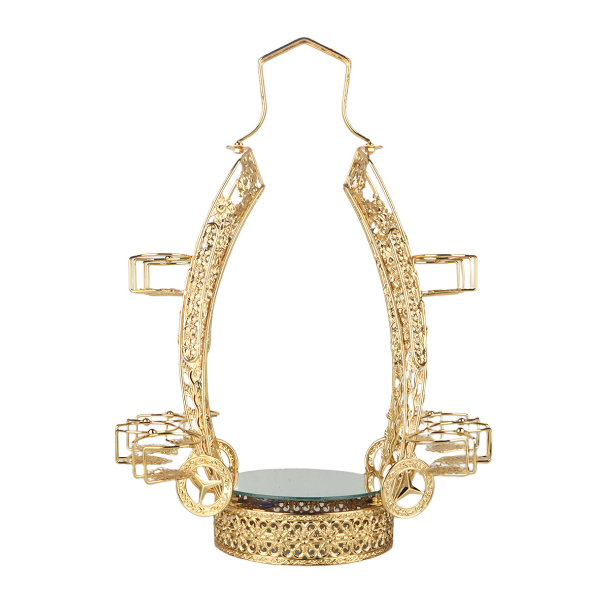 Metal Single Flask Holder Gold