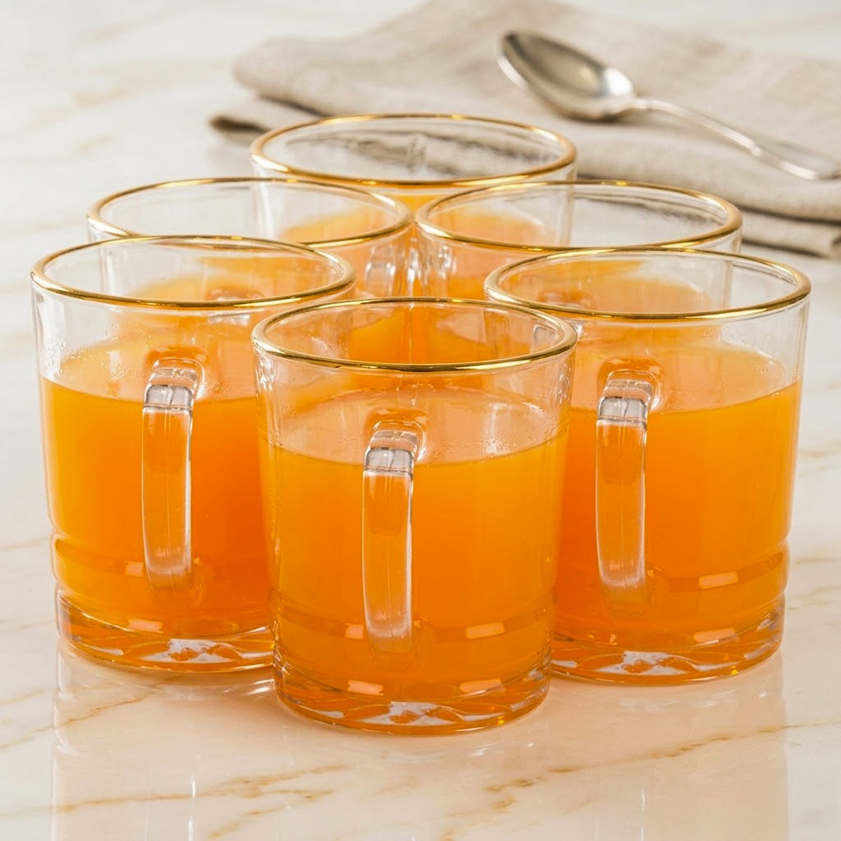 Glass Mug 6 Pieces Set