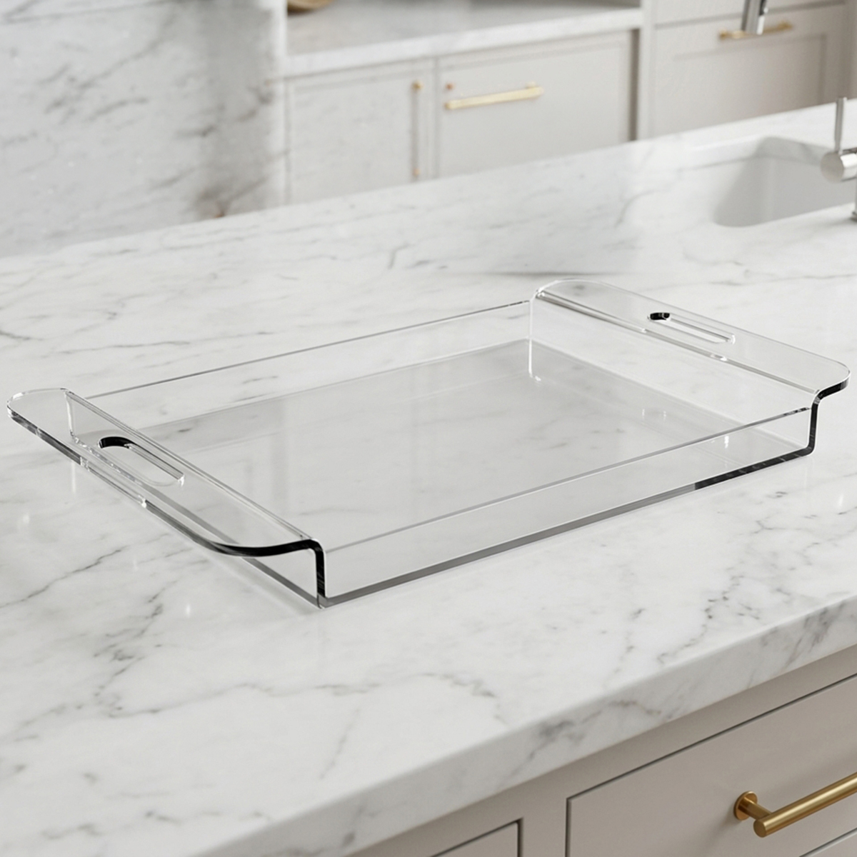 Transparent Acrylic Tray Large