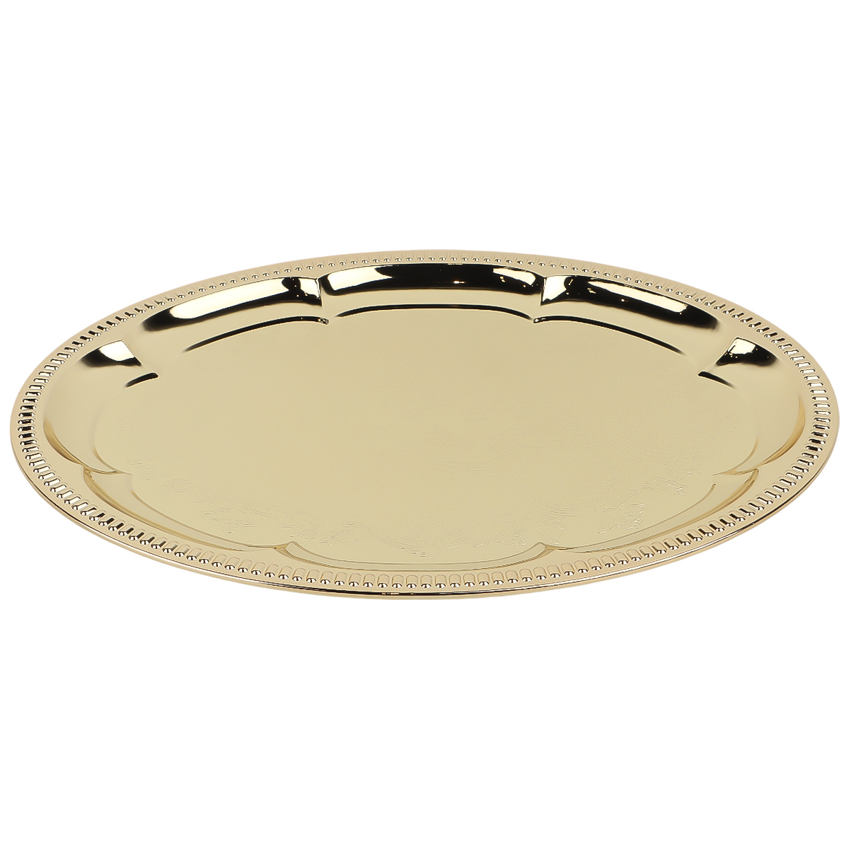 Golden Tray Serving Circular 