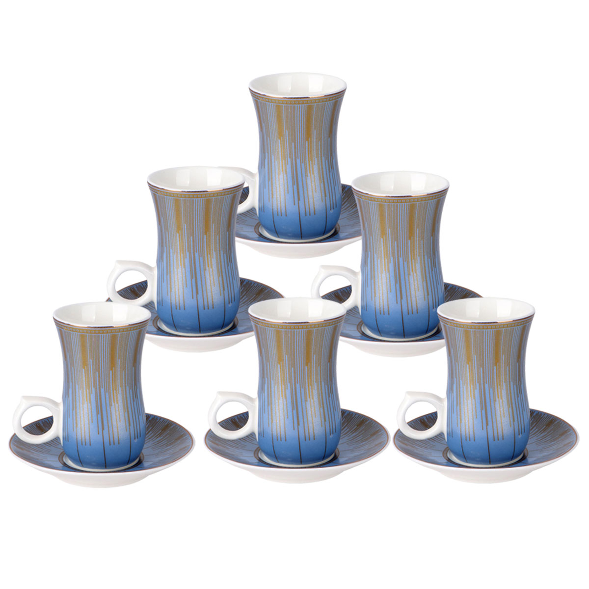 Orchid Istiken Cup & Saucer 12 Pieces Set