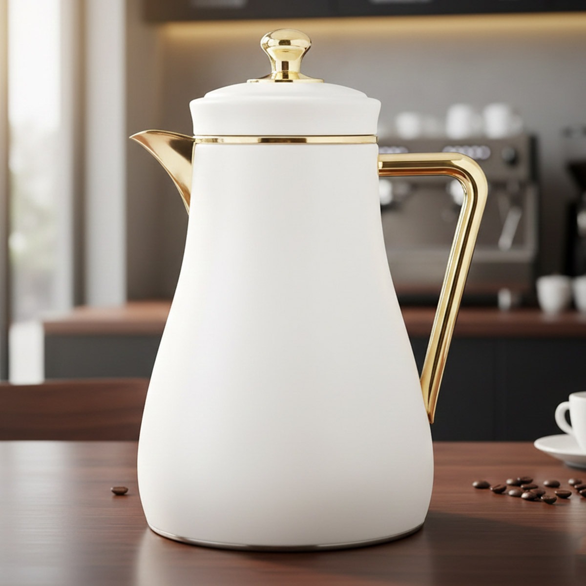 Najib Vacuum Flask Gold And White 0.35L