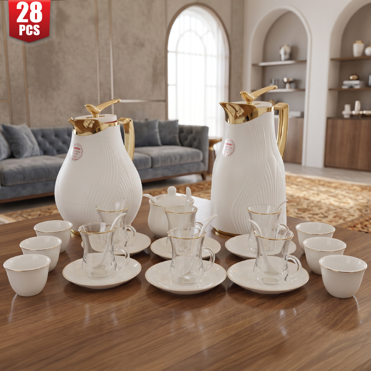 Tea and Coffee Vacuum Flask Serving Set 28 Pieces