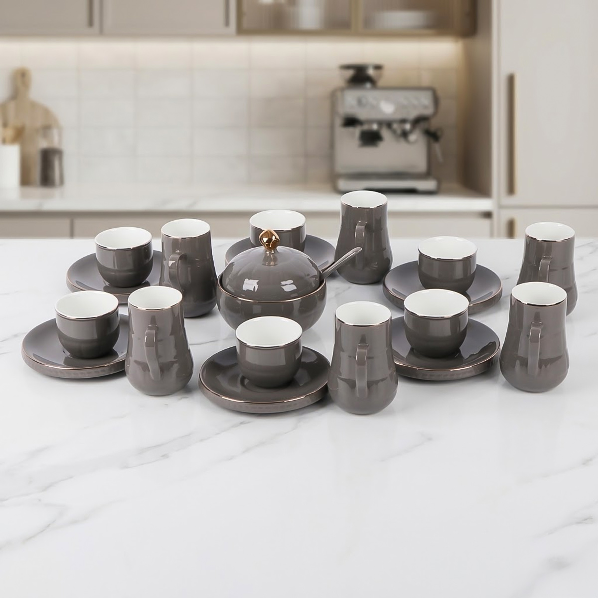 Coffee Cupsaucer Cup Set 6 Pieces