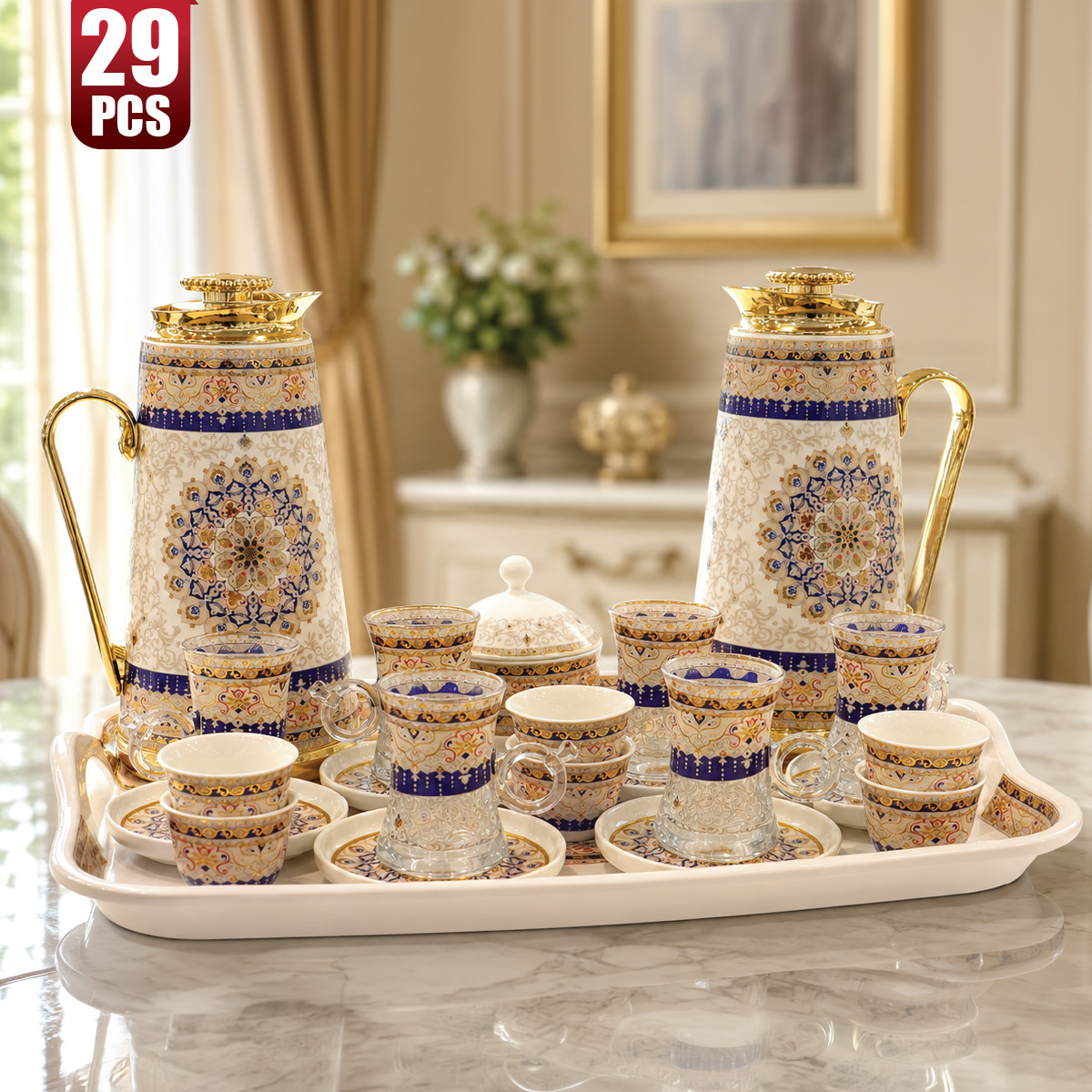 29 Pieces Ceramic Tea Set