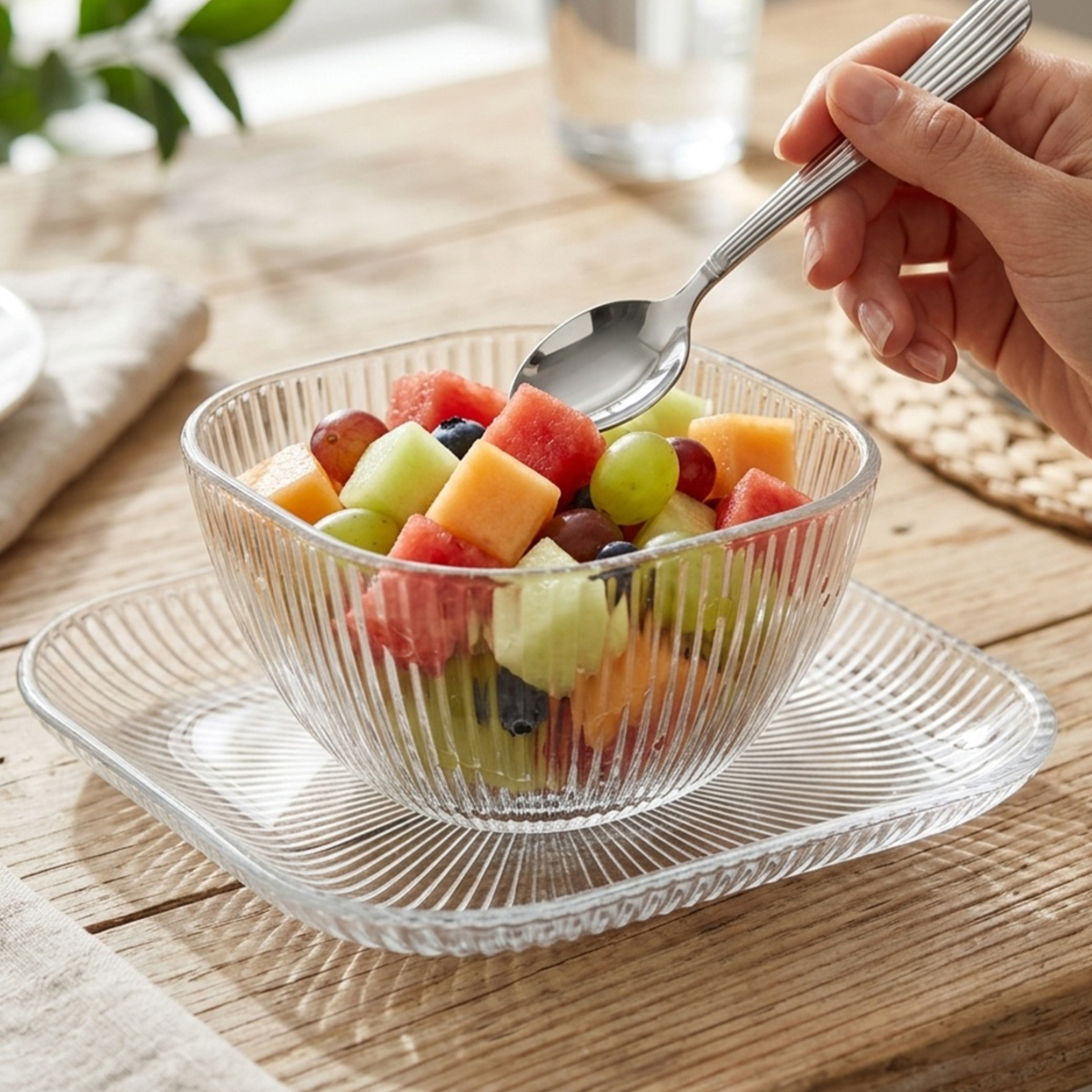 Glass Bowl with Saucer