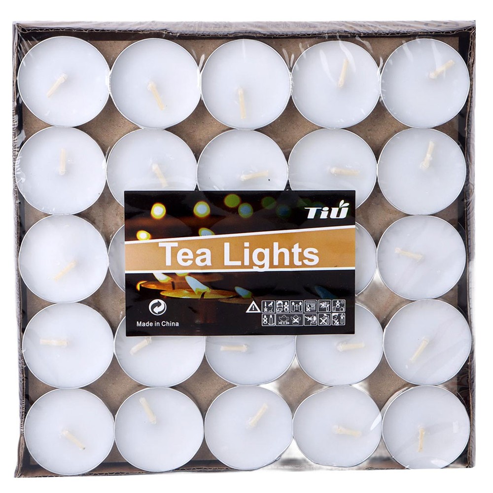 Tea Light Candless White 50 Pieces