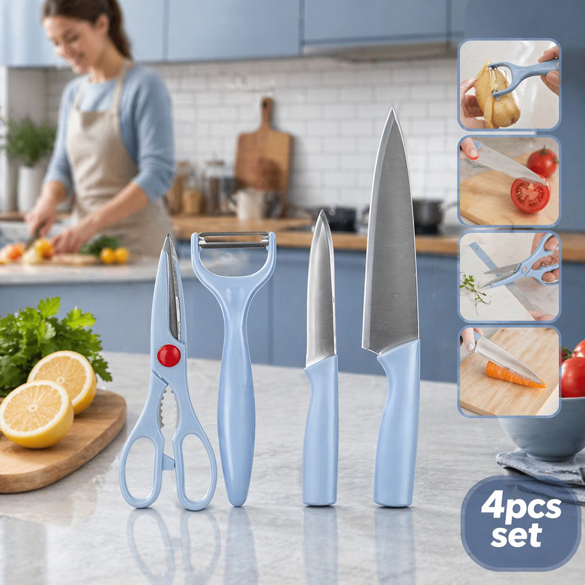 Kitchen Knife Set 4 Pieces