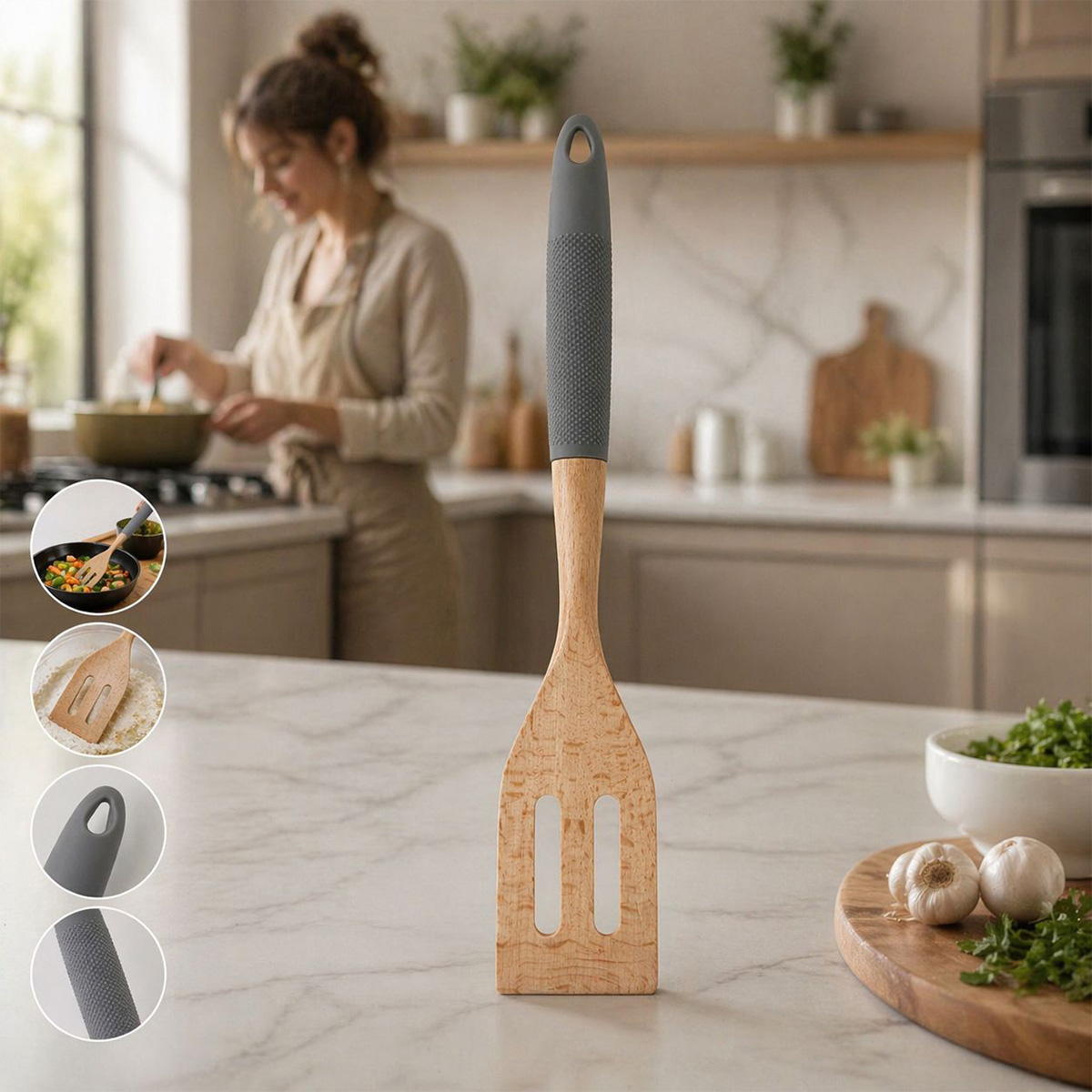 Kitchen Tools Wooden Skimmer