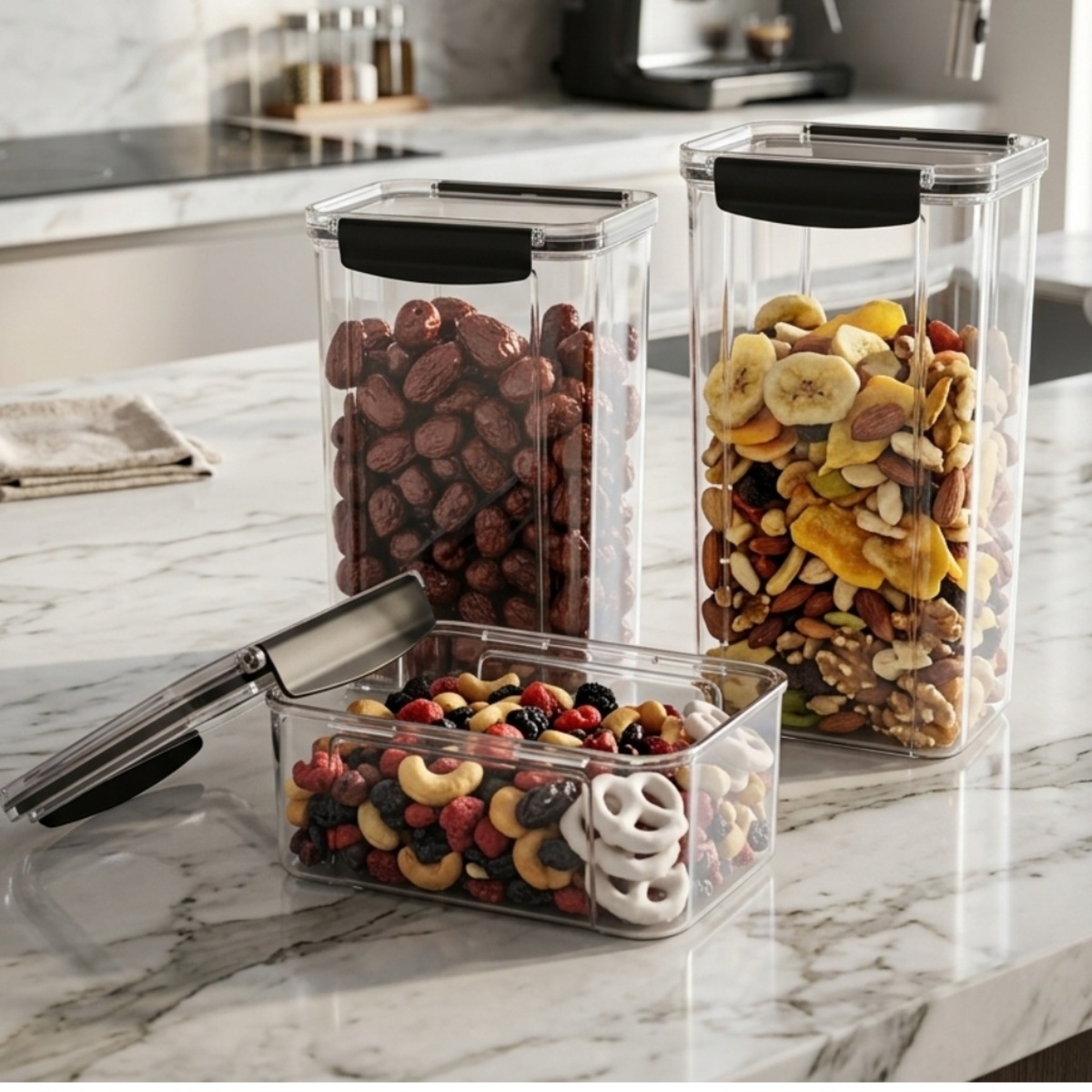 Acrylic Jar Set 3 Pieces