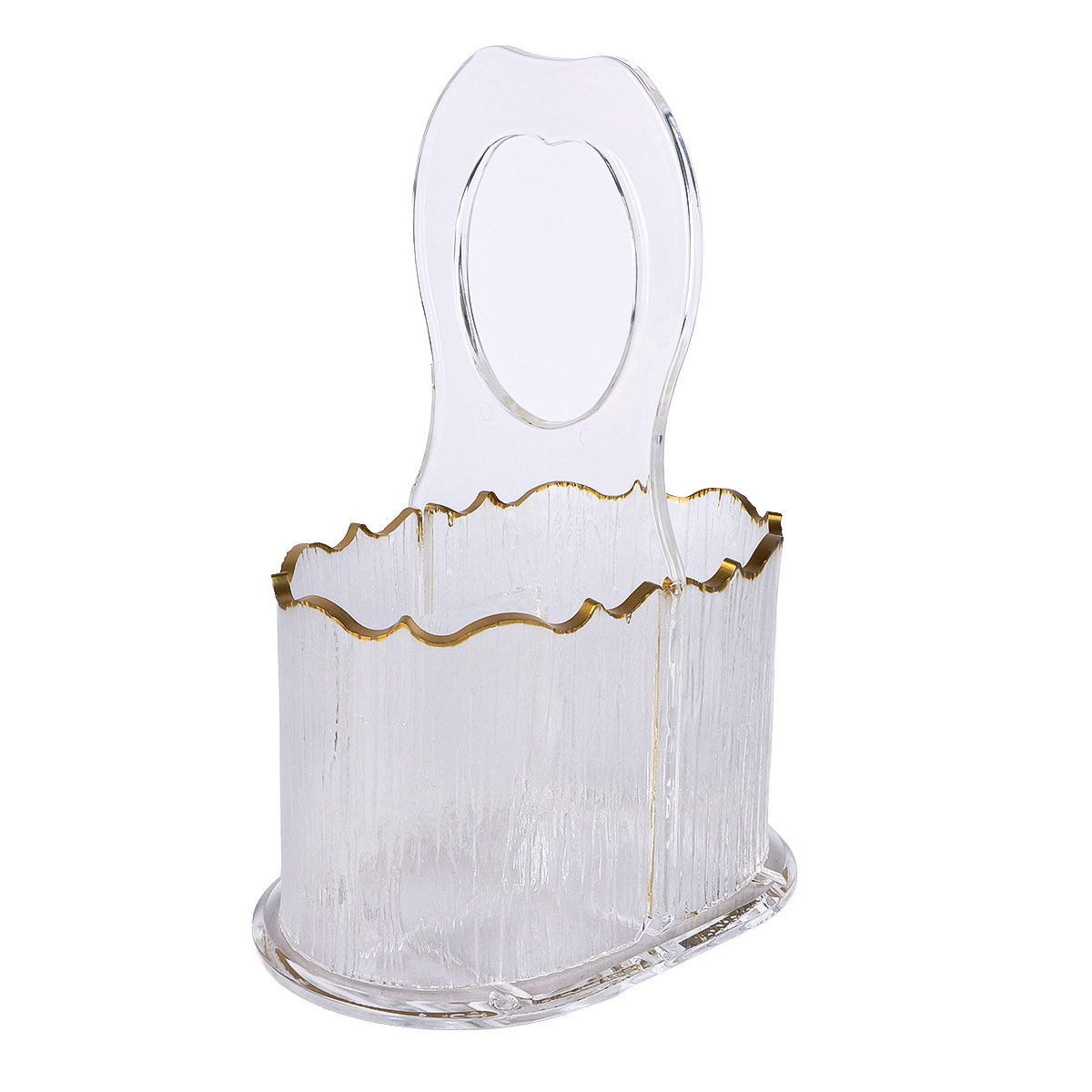 Orchid Two Part Clear Cutlery Holder