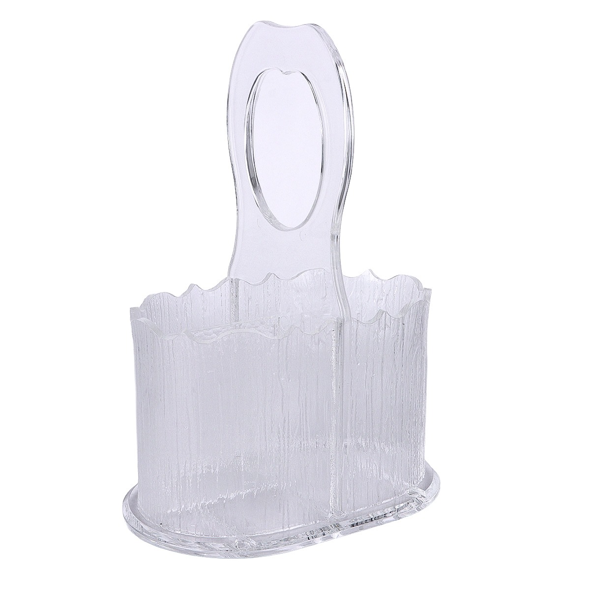 Orchid Two Part Clear Cutlery Holder