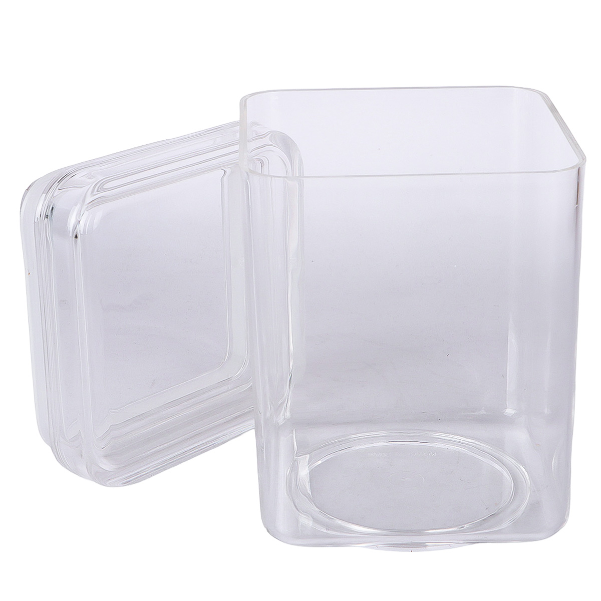 Orchid Acrylic Clear Square Canister Large Size