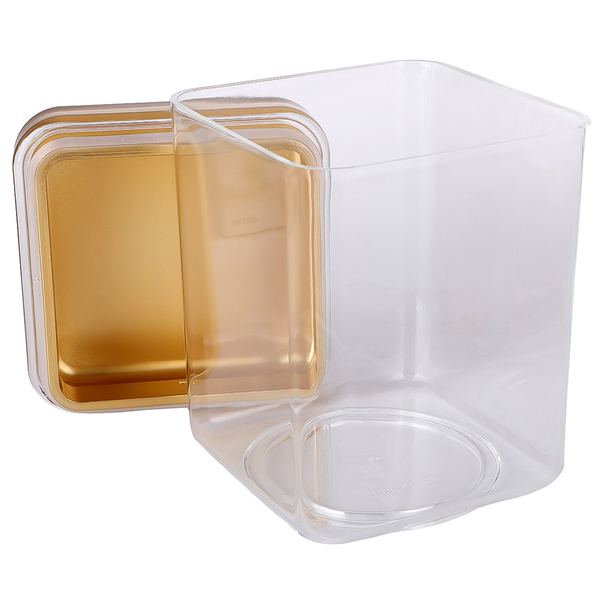 Orchid Acrylic Clear Square Canister Medium Size