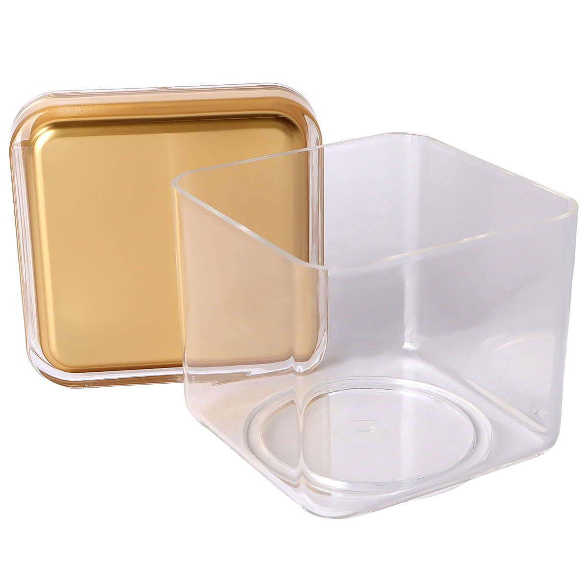 Orchid Acrylic Clear Square Canister Small Size