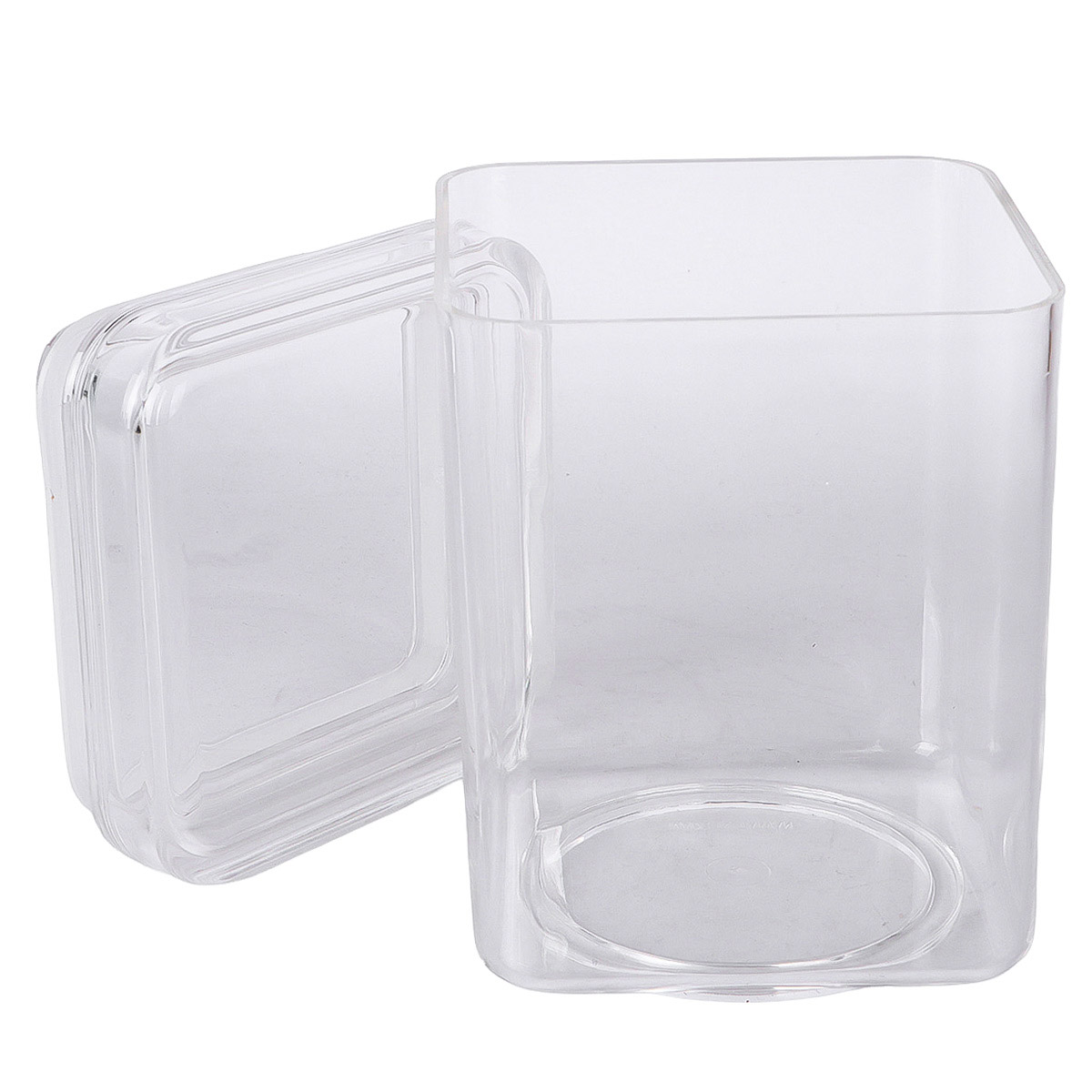 Orchid Acrylic Clear Square Canister Medium Size