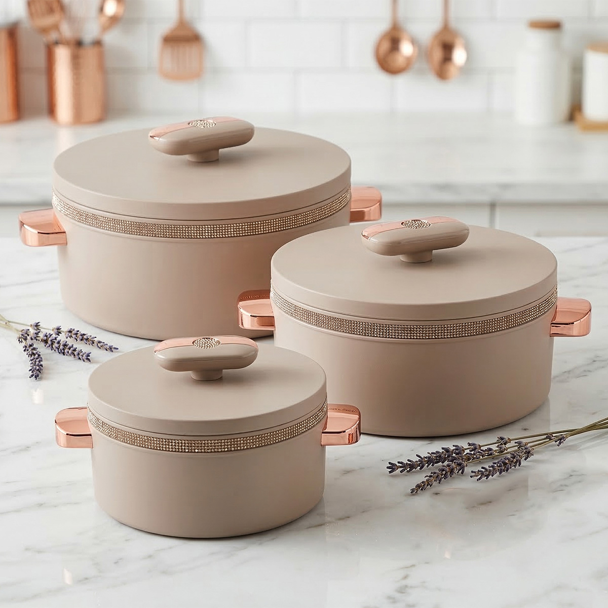 Navasa Sapphire Casserole Set 3 Pieces
