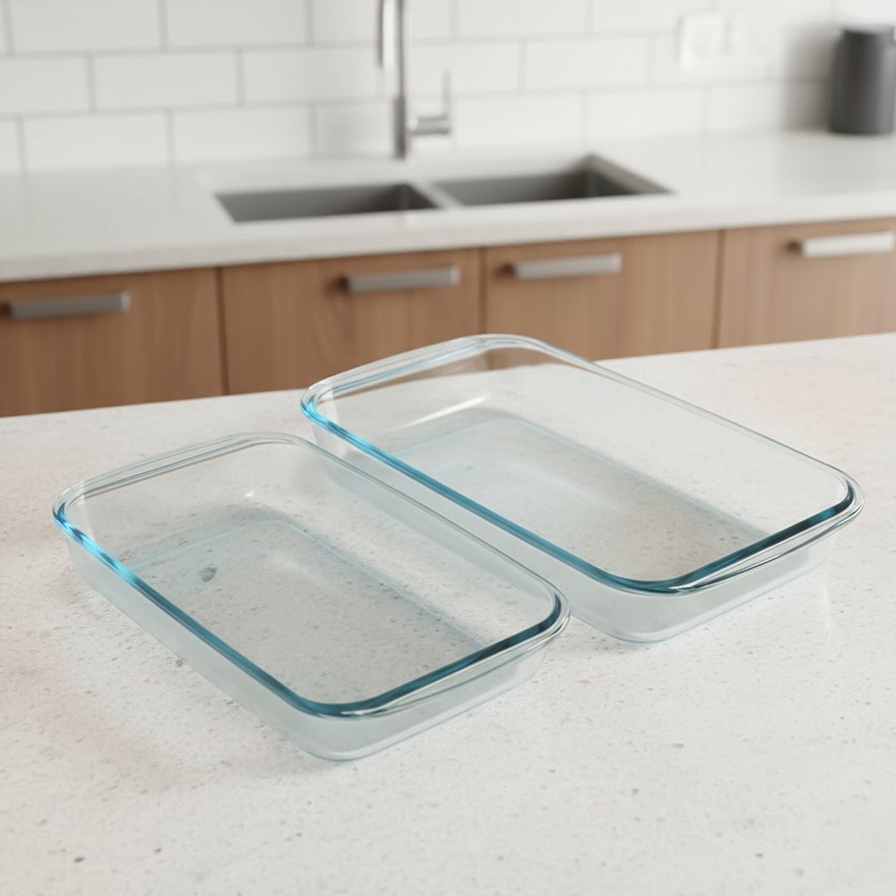 Glass Baking Tray 2.2L & 1.6L Set