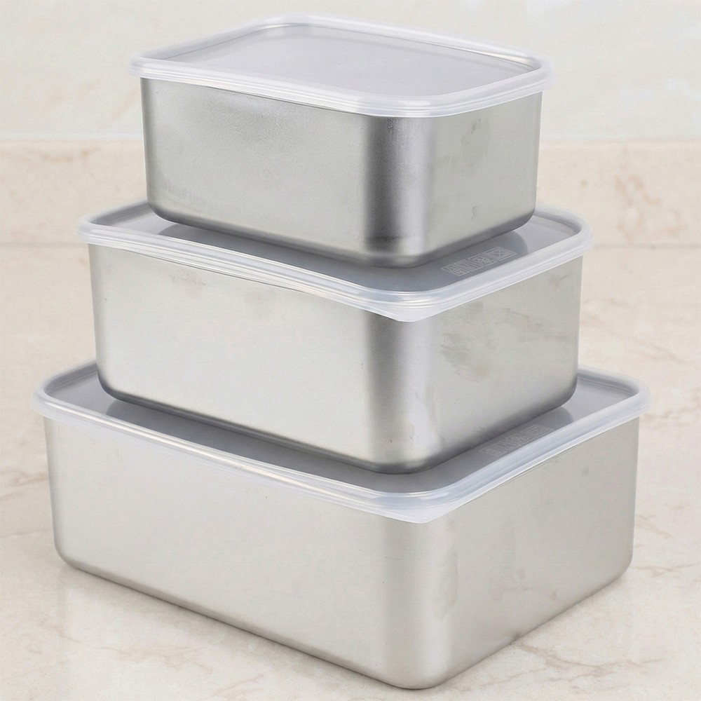 Food Container With Lid 3 Pieces