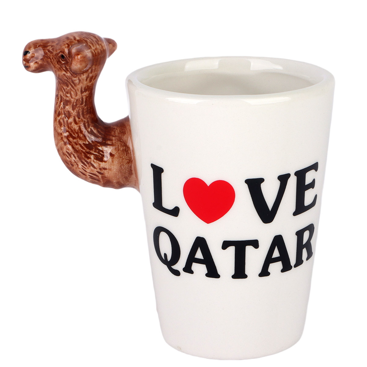 Ceramic Cup Camel Design White