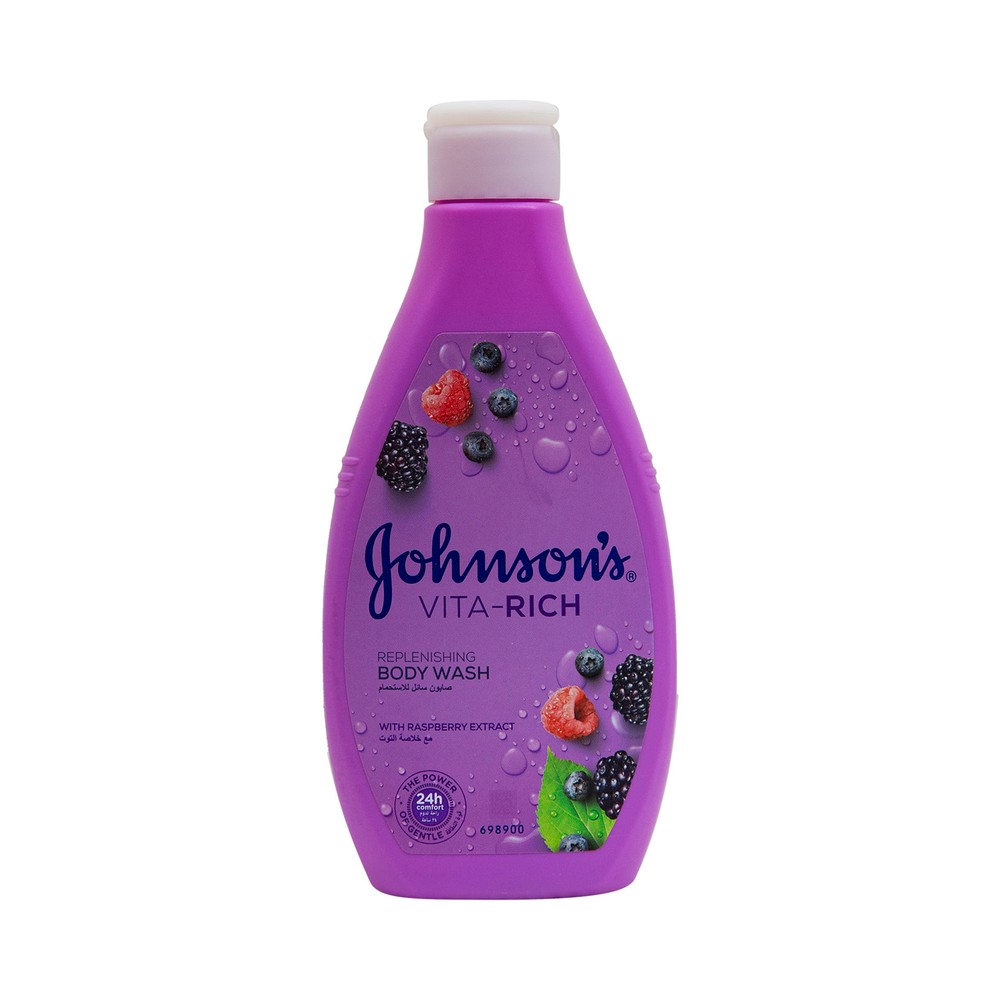 Johnson's Vita-Rich Raspberry Extract Replenishing Body Wash 250ml