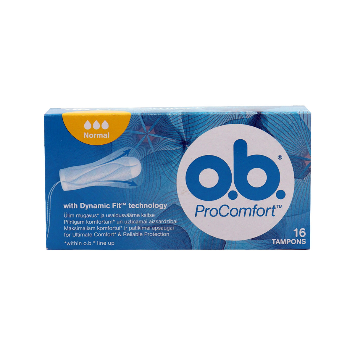 OB Tampons ProComfort Normal Pack of 16 Tampons