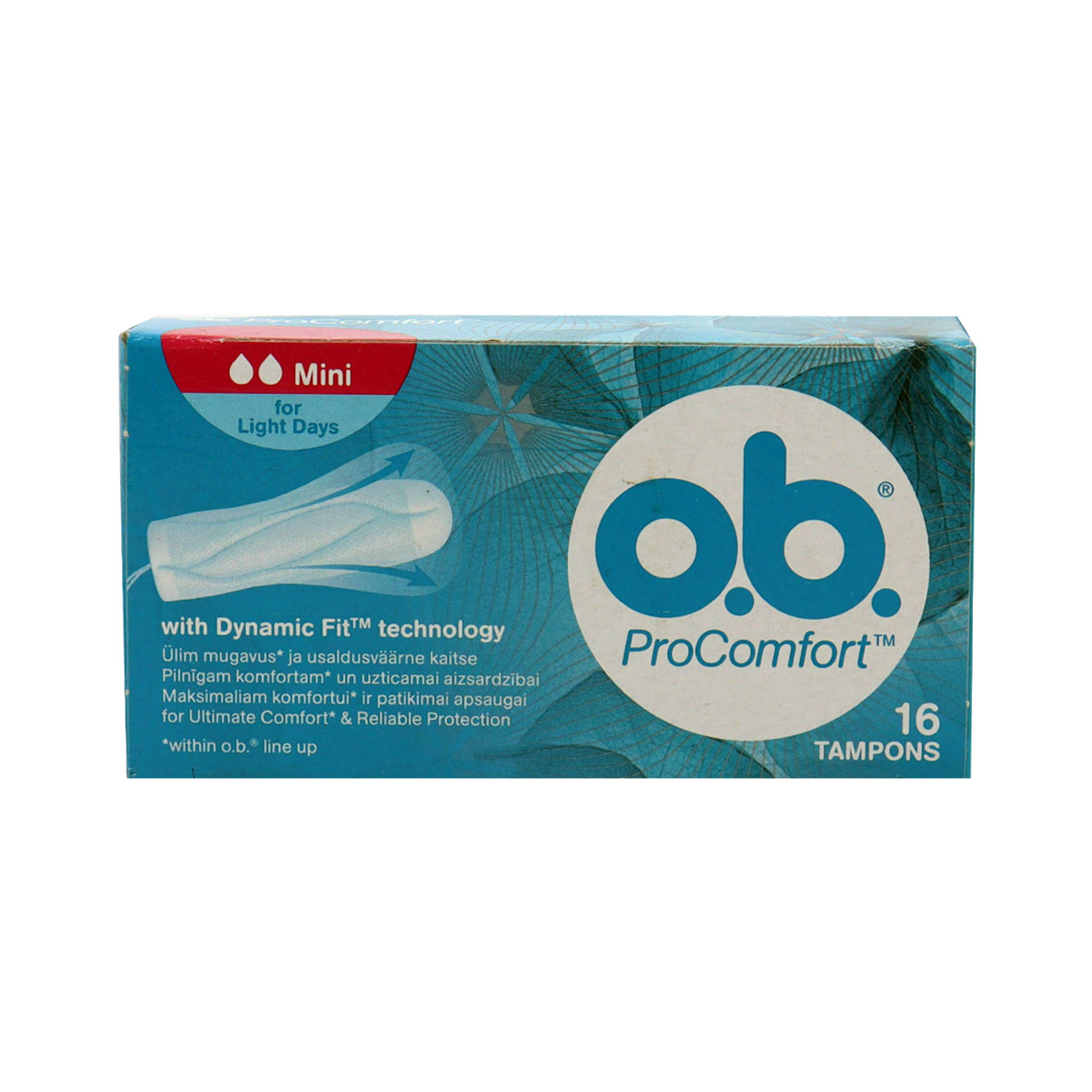 OB Tampons ProComfort Mini Pack of 16 Tampons