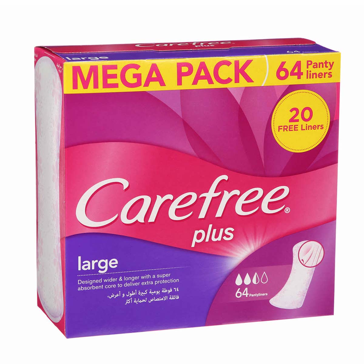 Carefre Lrg Mega Pack 64'S