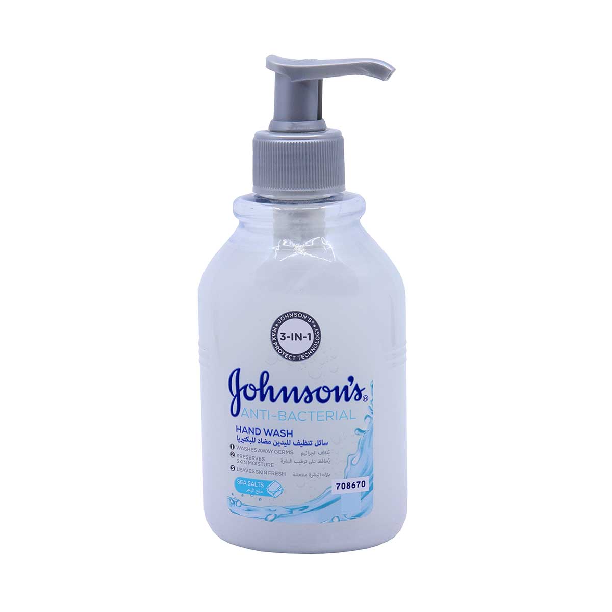 Johnson's Anti-Bacterial Sea Salts Hand Wash 300ml | Personal Care | Skin & Body Care | Liquid & Bar Soap