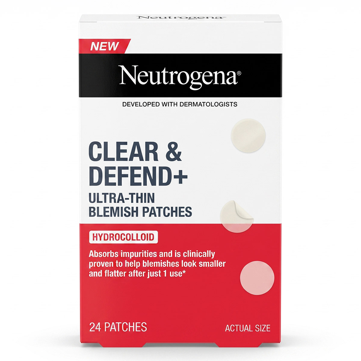 Neutrogena Clear & Defend+ Ultra Thin Blemish Patches 1 x 24 Pieces