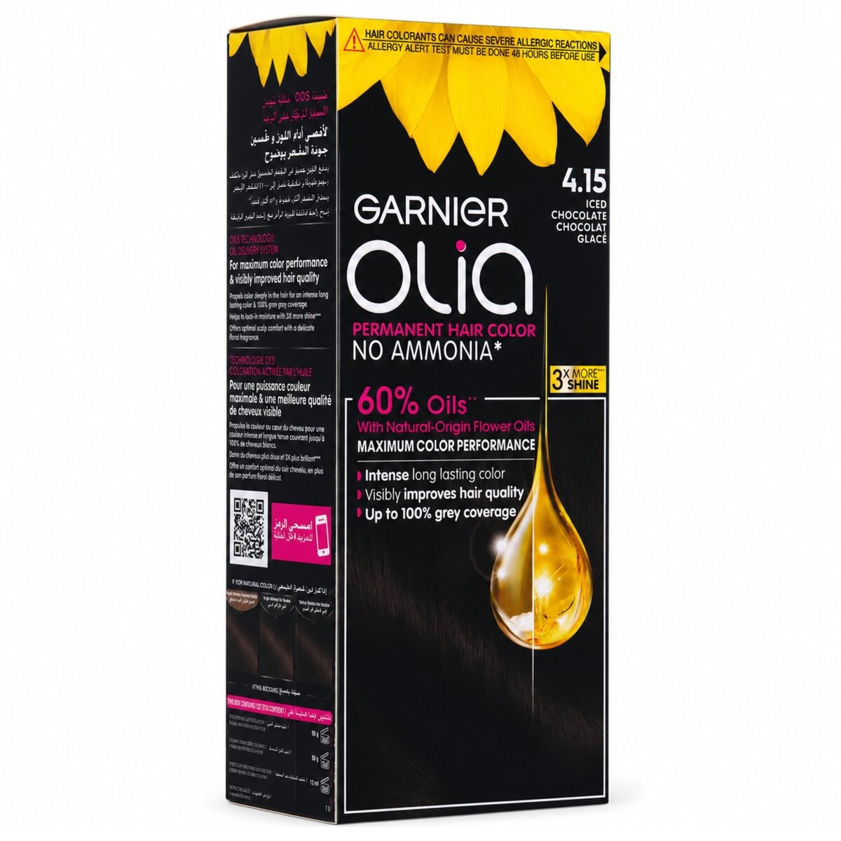 Garnier Permanent Hair Color Olia 4.15 Iced Chocolate And Chocolate Glace