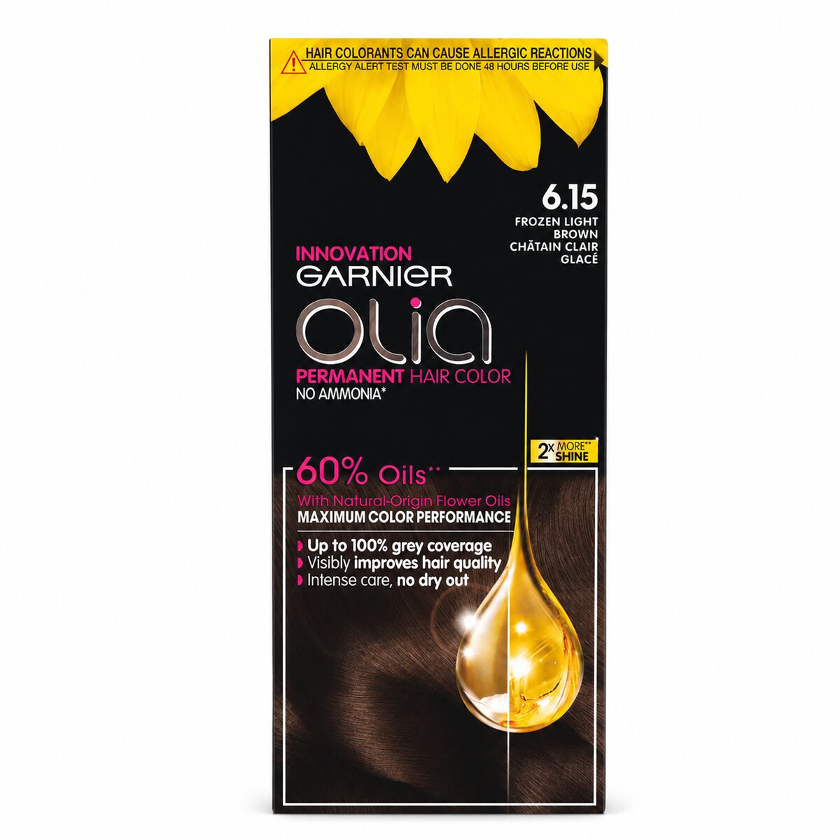 Garnier Olia Permanent Hair Color Frozen Light Brown 6.15