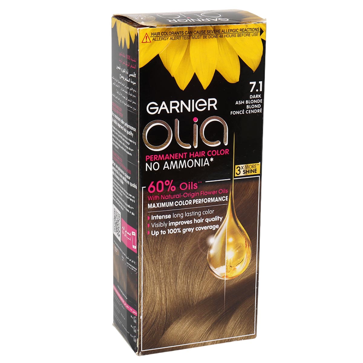 Garnier Olia Hair Color 7.1 Dark Ash Blonde