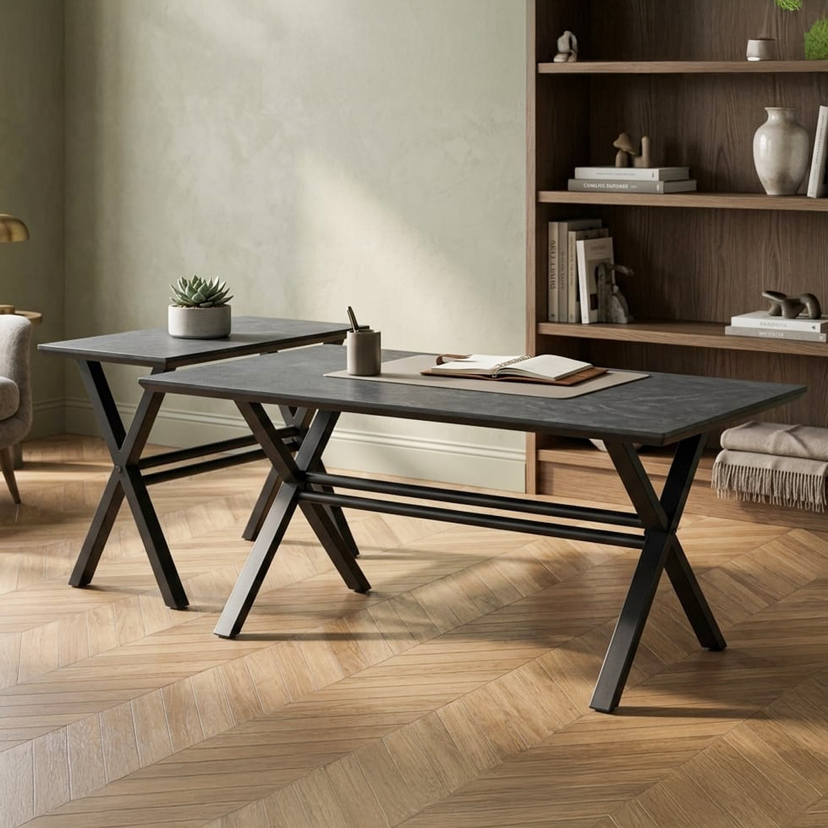 Tea Table (1 Rectangle & 1 Square)