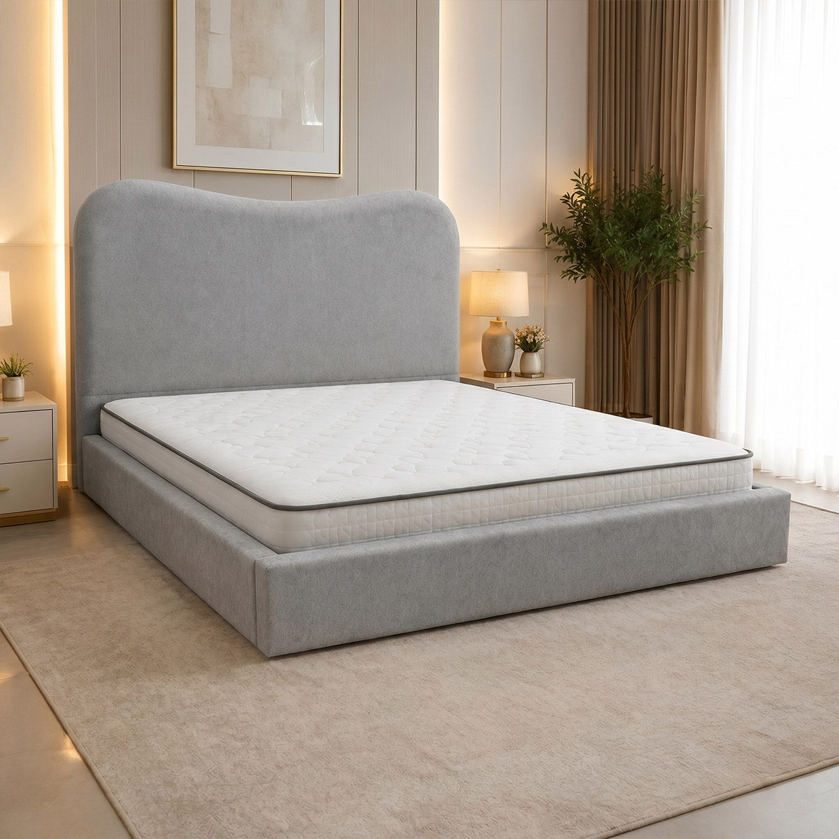 Fabric Bed Camila Queen 150x200cm