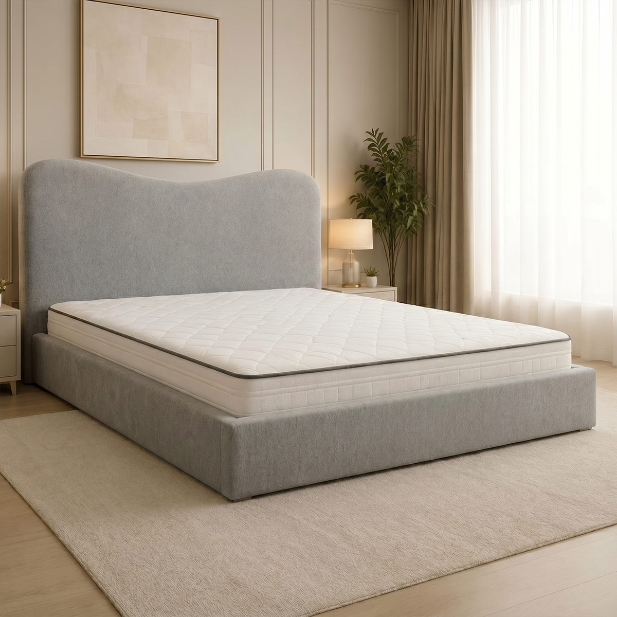 Fabric Bed Camila Queen 180x200cm