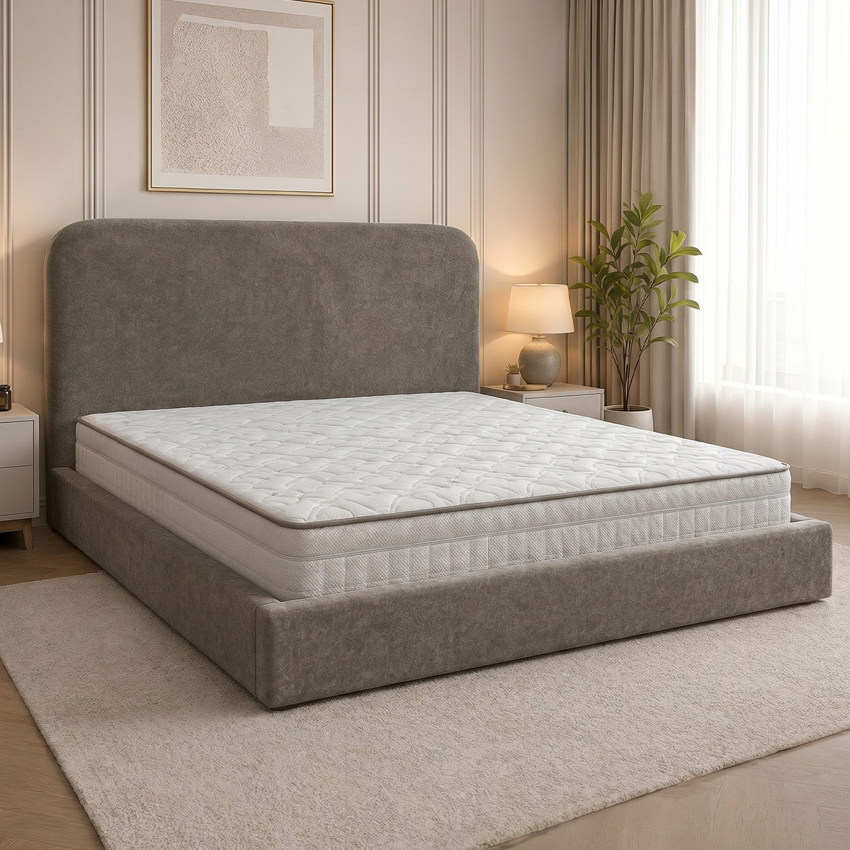 Fabric Bed Camila Queen 180x200cm
