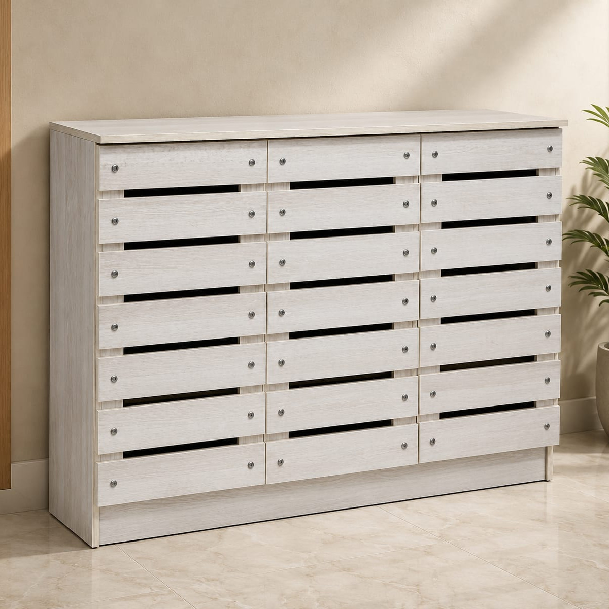 Wooden Shoe Cabinet With Doors