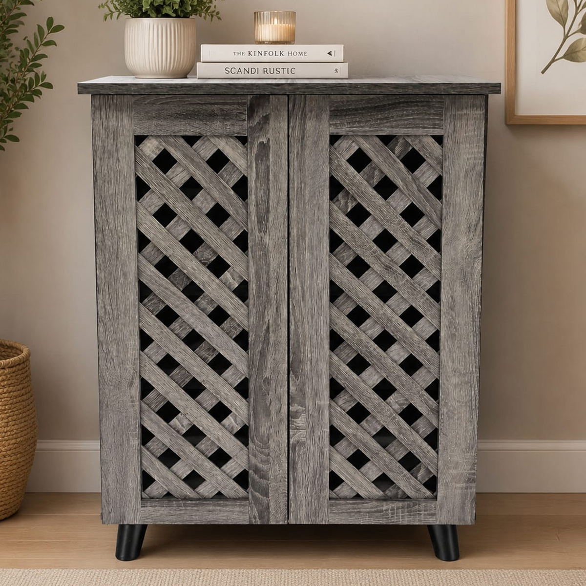 Wooden Shoes Rack 2 Doors