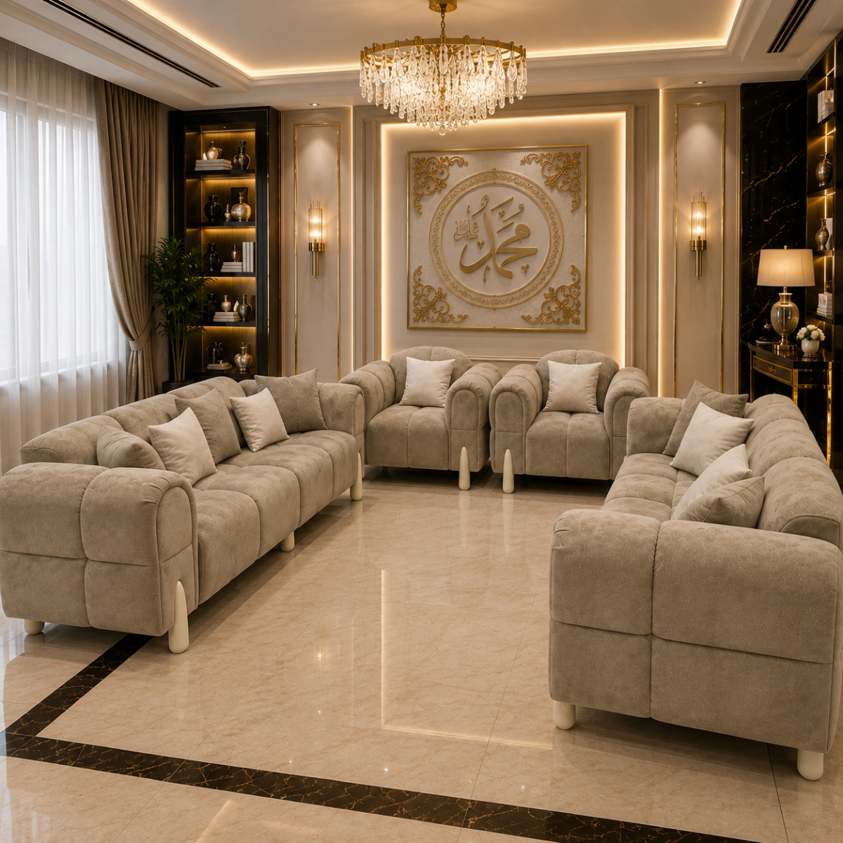 Crest Fabric Sofa Set (2x3 Seater, 2x1 Seater)