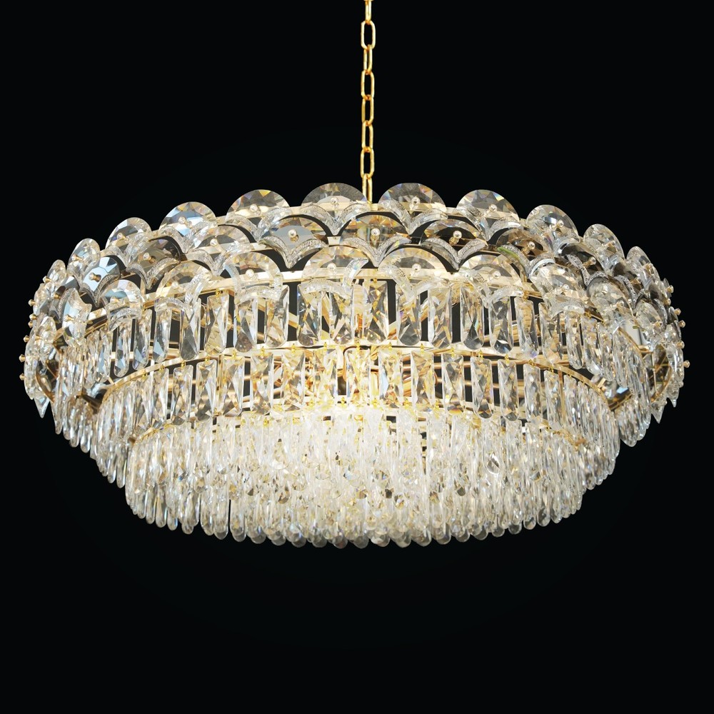 Crystal Hanging Light Gold