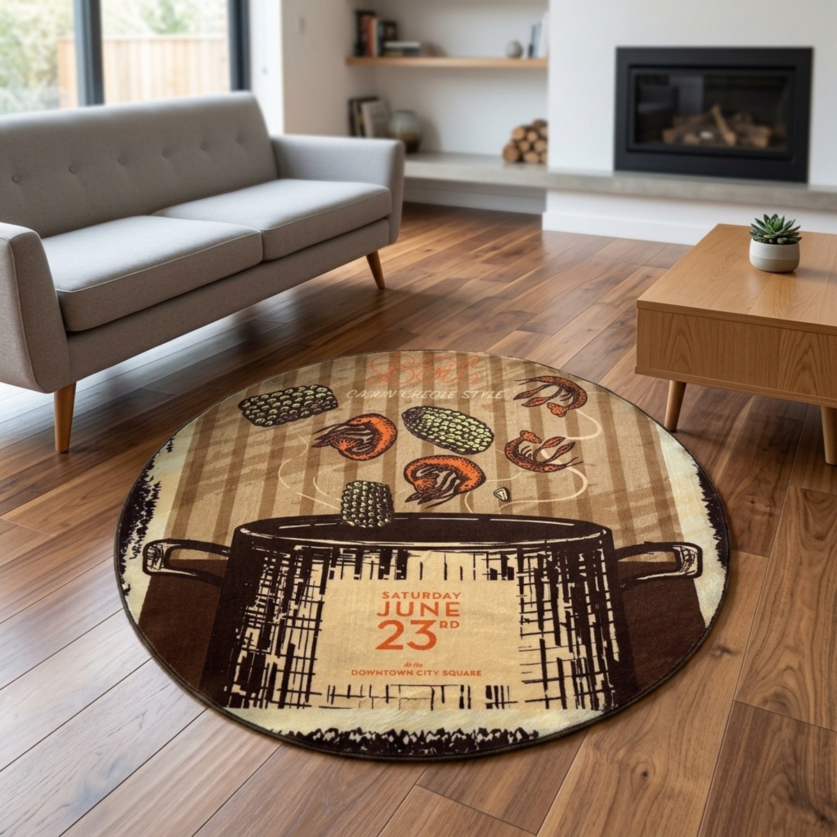 Kitchen Themed Printed Carpet