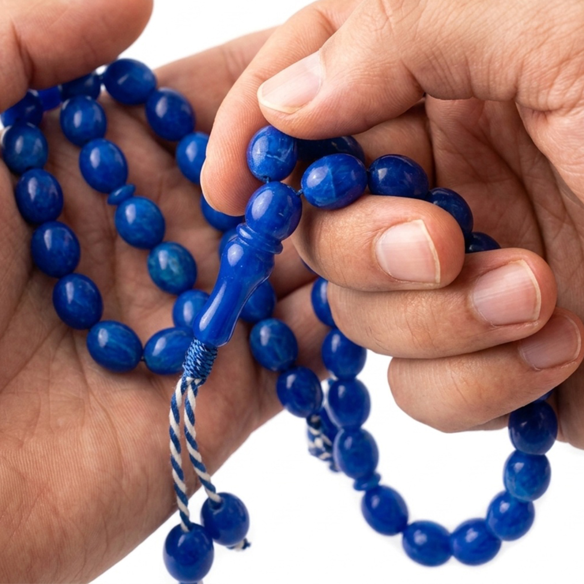 Blue Prayer Beads
