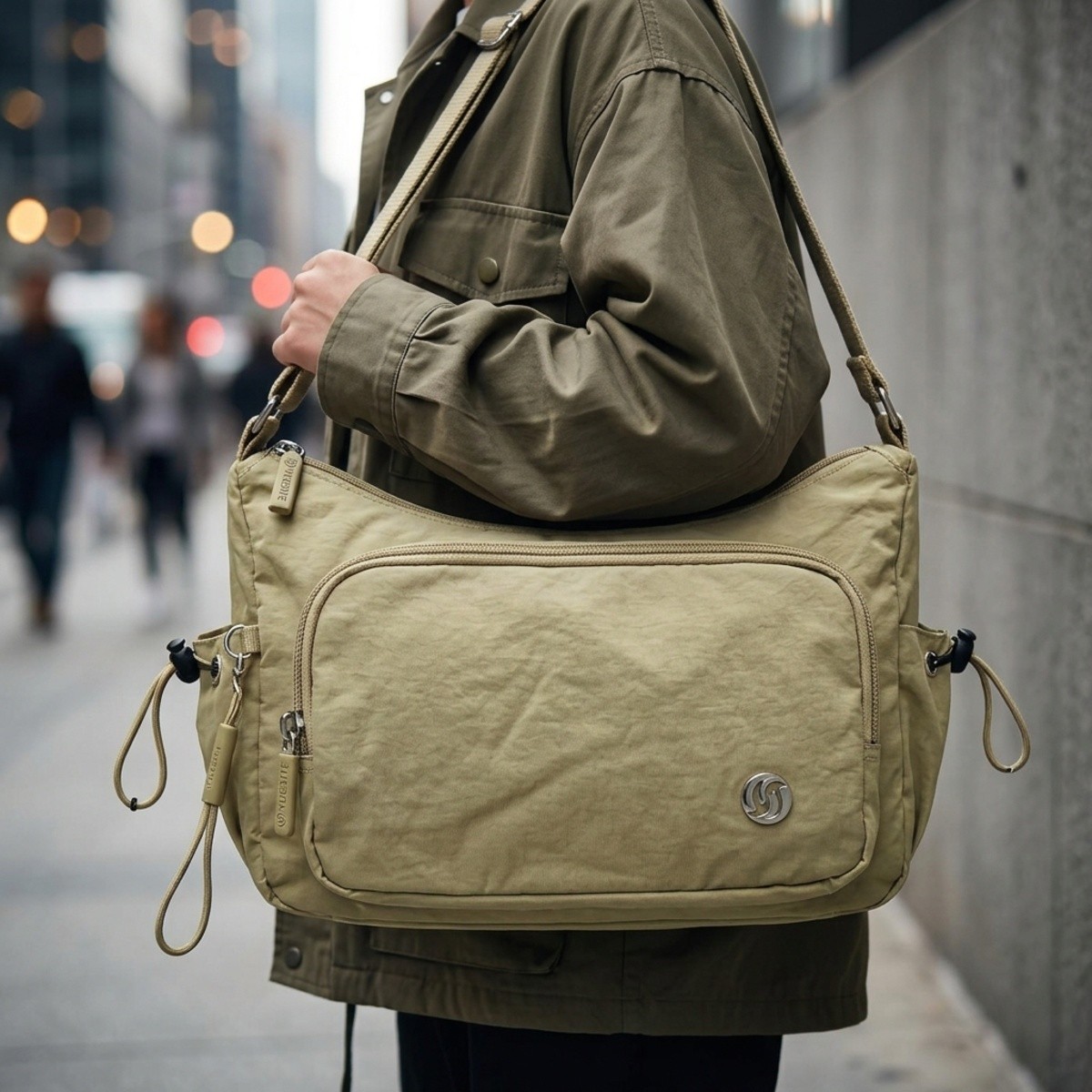 Mens Side Bag Cream