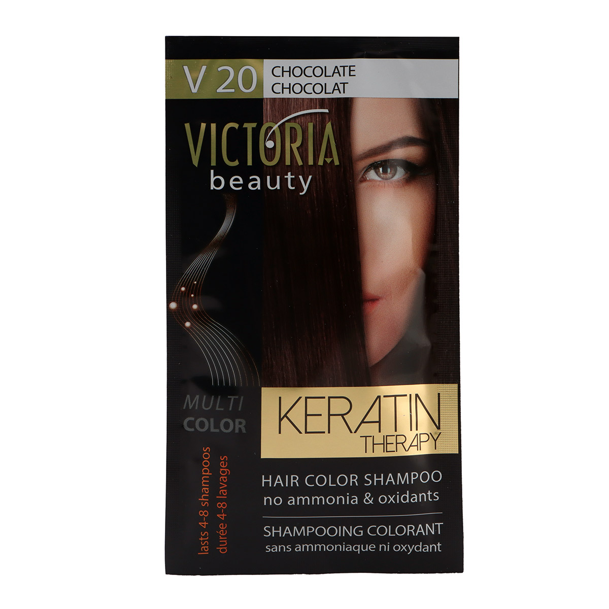 Victoria Beauty Keratin Therapy V20 Chocolate Hair Colour & Shampoo 40ml