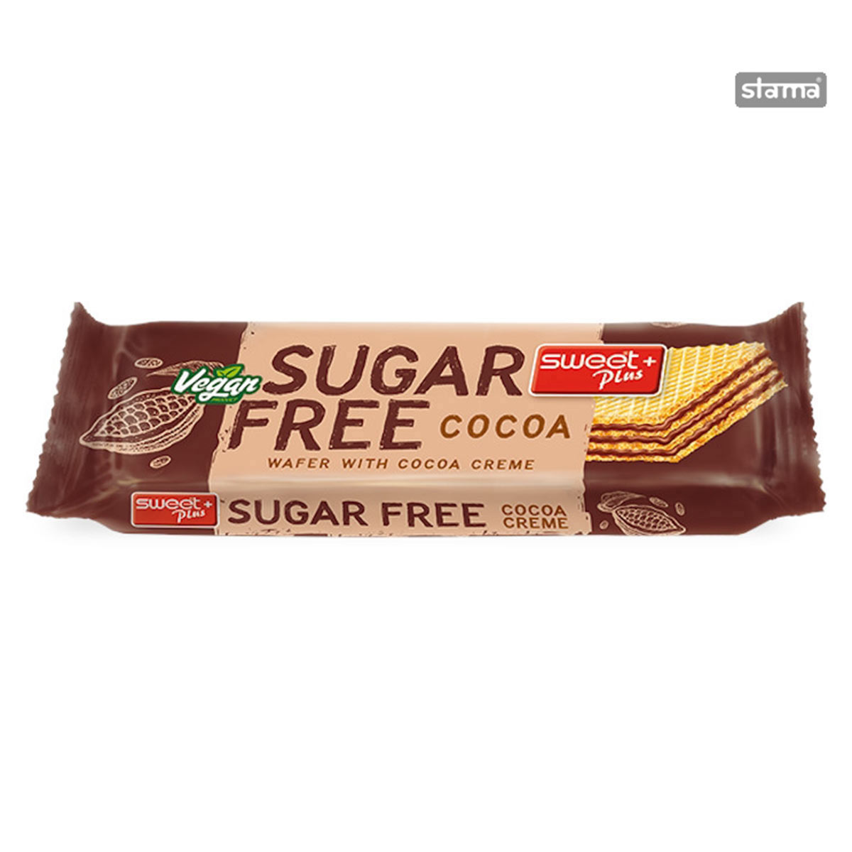 Sweet Plus Sugar-Free Cocoa Wafer with Cocoa Creme 24g