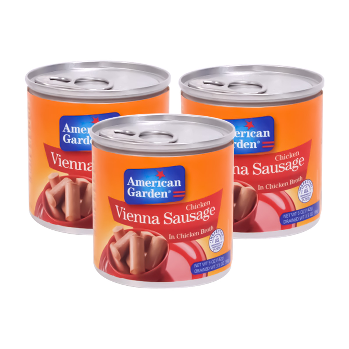 American Garden Chicken Vienna Sausages 3x142g