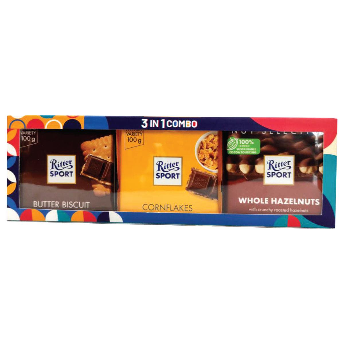 Ritter Sport Assorted Chocolate 3X100G