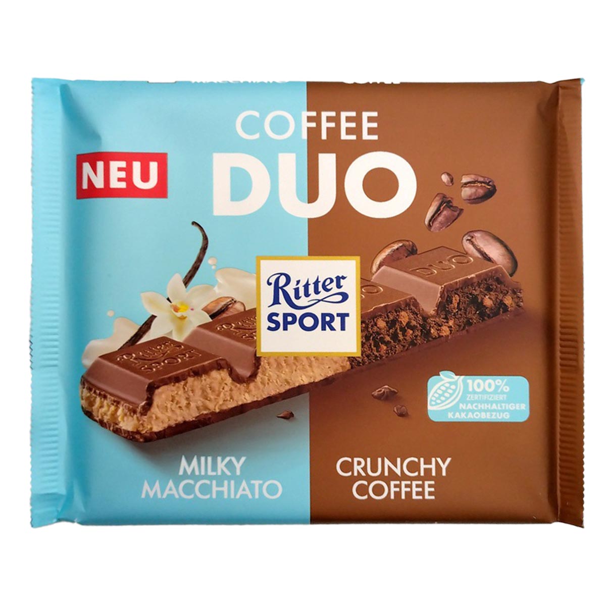 Ritter Sport Neu Coffee Duo Milky Macchiato & Crunchy Coffee 218g